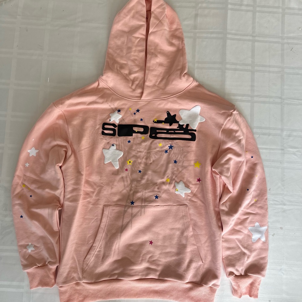 Sp5der hoodie / Men’s Size Small / Peach Color